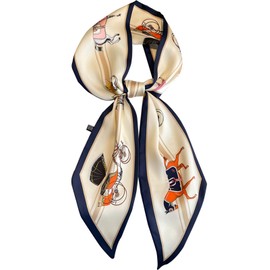 kcctoo 59" Mulberry Silk Like Head Scarf Women's Fashion Square Neck Satin Scarfs for Bag Hair Scarves Gift 59 * 5.9"