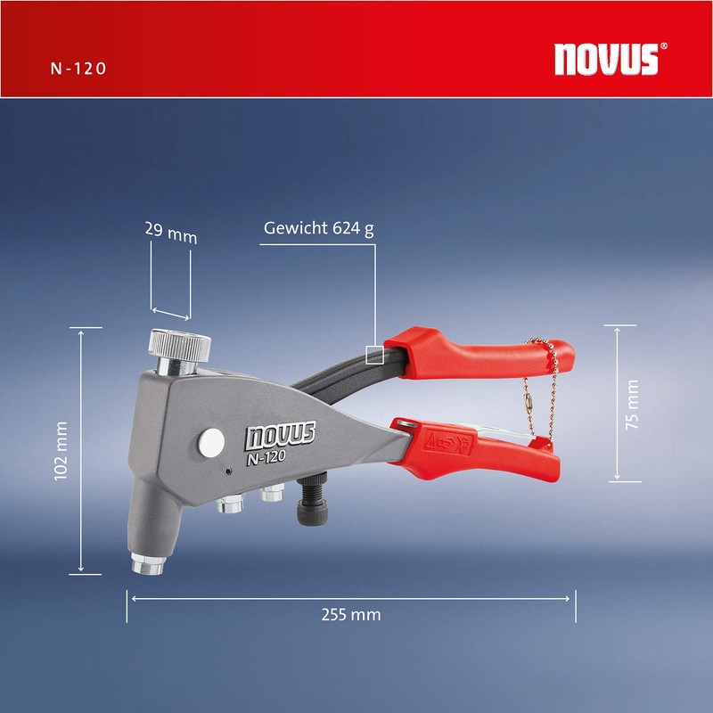 Novus 032 0045 Universal Blind Rivet Nut Pliers n 120
