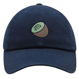 JPAK Kiwi Premium Dad Hat Embroidered Cotton Baseball Cap Fruit Navy