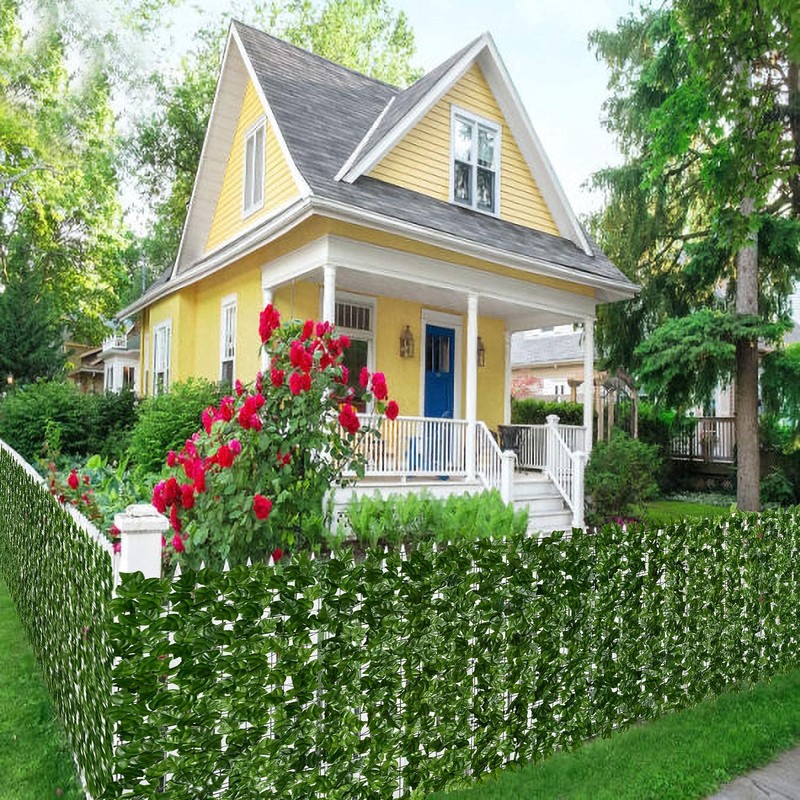 DearHouse Artificial Ivy Privacy Fence, 157.5x39in Artificial Hedges Fence and