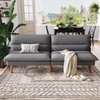 LINSY HOME Futon Sofa Bed - Convertible Corduroy Futon Couch