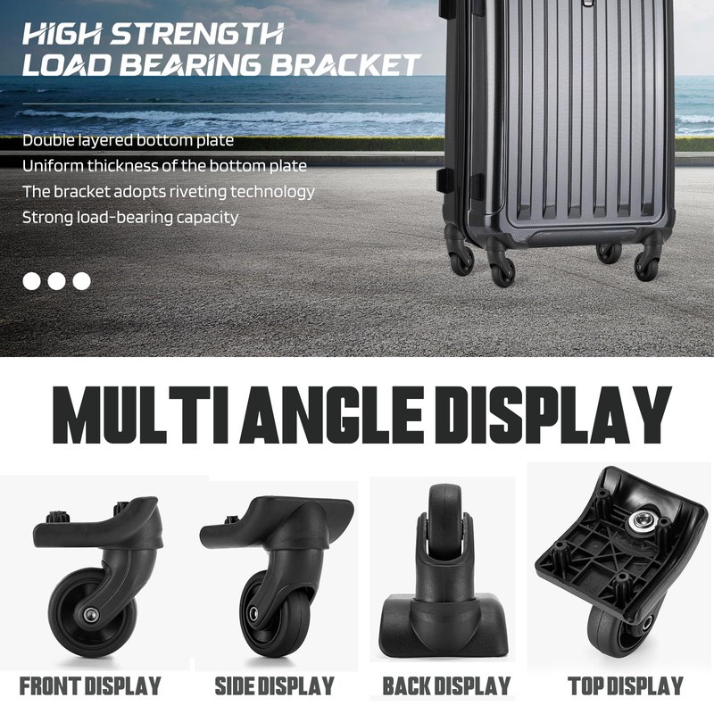 ziyue 5 Pack Luggage Wheels Replacement, 360 Degree Rotation Wheel,