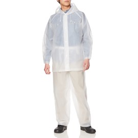 Kajimeiku Rain Suit, Backpack, Top and Bottom Set, Eco-friendly EVA Material, For Commuting to School, Forest School, Accommodation, Learning, Excursions, School Trip, clear, S
