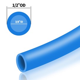 BLCH PNEUMATIC Blue PU Air hose Pipe Tube 1/2 Inch OD 3/8 ID 32.8ft/10Meter.（the operating pressure range of 0-100 psi, it is more suitable for accelerating water compressed air and other fluids）