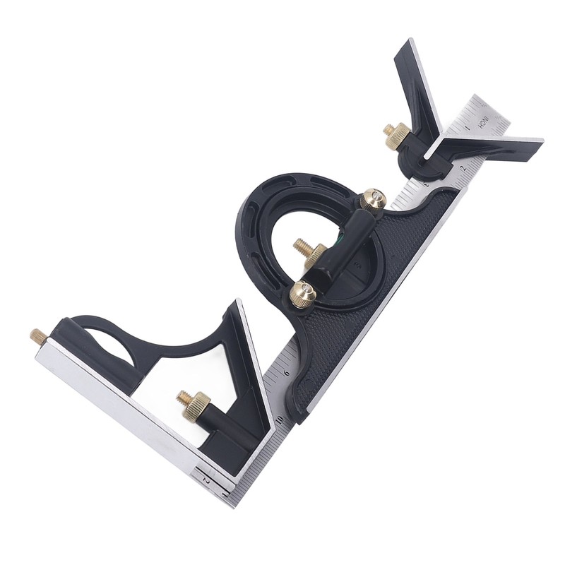 300MM Combination Square Length Depth Angle Measuring Ruler Stainless Steel