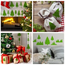 PAGOW 12pcs Pine Trees Stencils, Reusable Drawing Stencils, Art Painting Templates Stencils for Painting on Wood, Winter Christmas DIY for Wall, Floor, Decor Supplies (5.9 x 5.9 Inch)