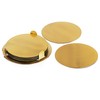 com-four® 7 Piece Coasters Set with Holder - Stainless Steel