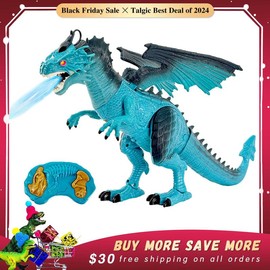 Jurassic Raptor SickleSaur Rex Remote Control Toy, Best Gift for Boys, Best Dream for Jurassic Fan's:_Slow Walking Standing Ice Dragon