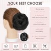 Silk-co Real Hair Pieces with Clip, 42 g Bun Hairpiece,