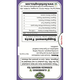 Herbal Cup Ayurveda Elderberries Tea, No Caffeine Organic Herbal Teas (Organic Echinacea Rosehips, 16 Count (Pack of 6))