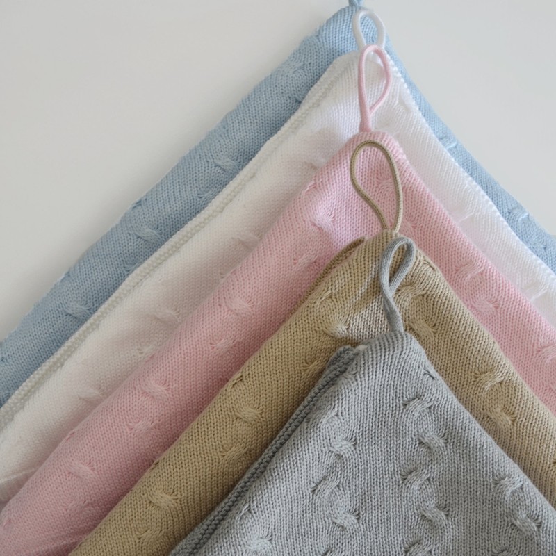 Baby's Only Hooded Bath Towel VELOUR FABRIC Braid Knitted 82