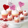 BEISHIDA 12pcs Happy Valentine's Day Cupcake Topper Heart Acrylic Cupcake