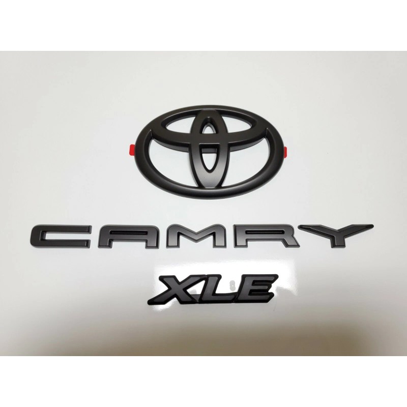 Toyota OEM New Matte Black out Overlay Emblem Badge Kit