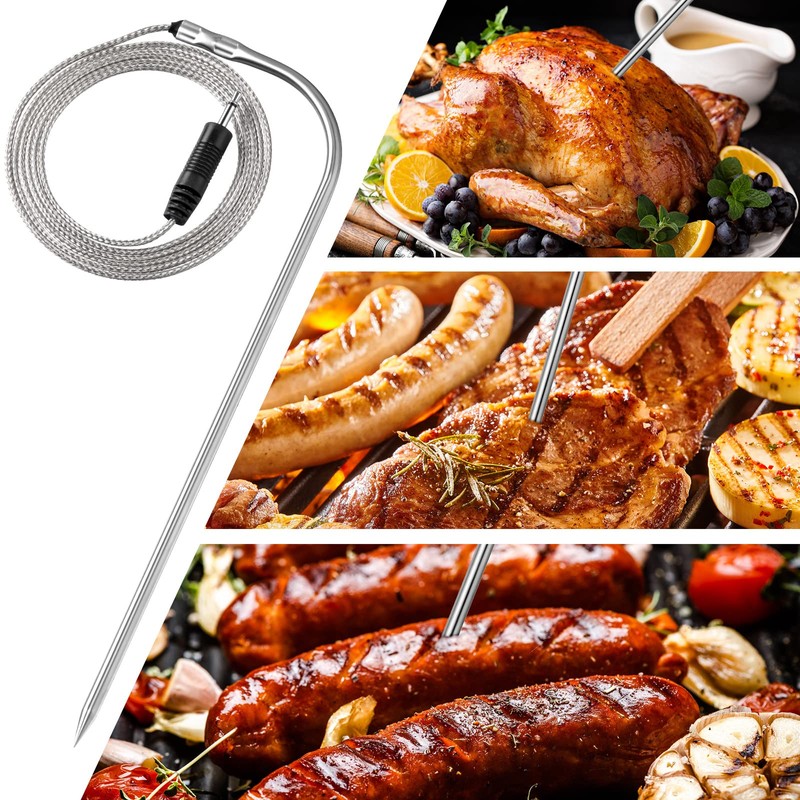 3 Pieces Meat Temperature Probe Thermometer Replacement for Grills and