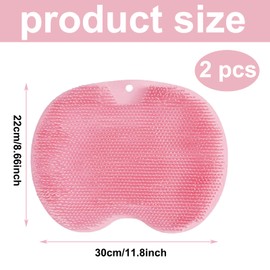 2 Pcs Foot Scrubber for Shower, Shower Foot Scrubber Mat, Equipped with Anti Slip Suction Cup Massage Bristles, Used for Cleaning and Exfoliating Massage, Relieving Fatigue