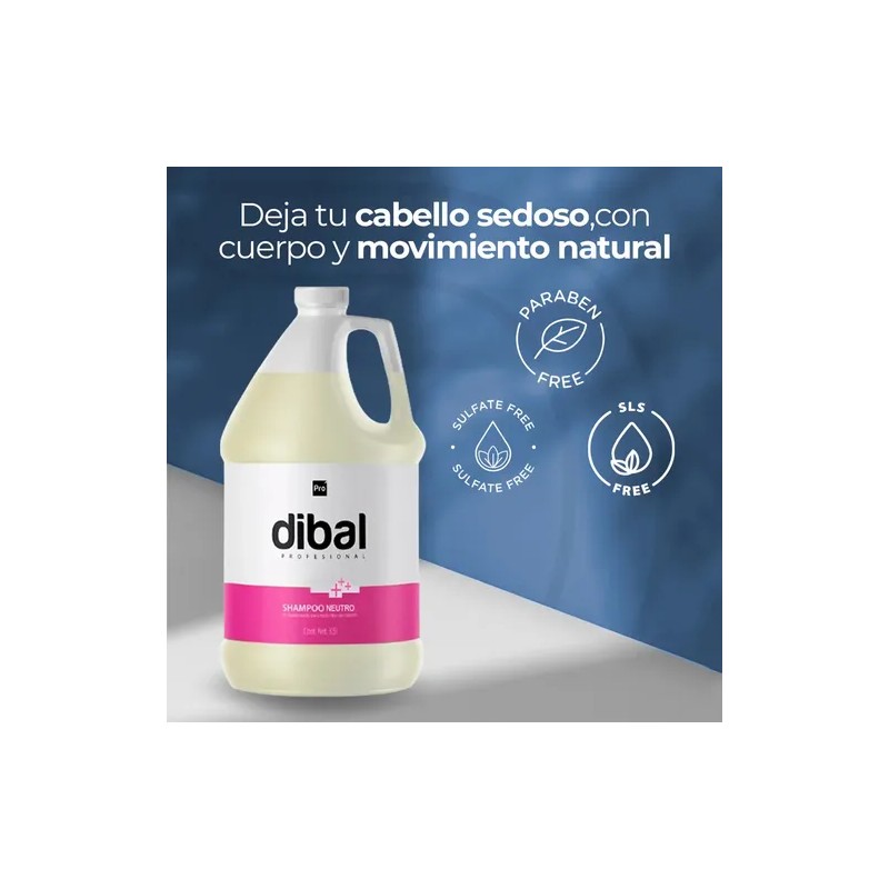 Shampoo Neutro Para Todo Tipo De Cabello De Dibal 3.5