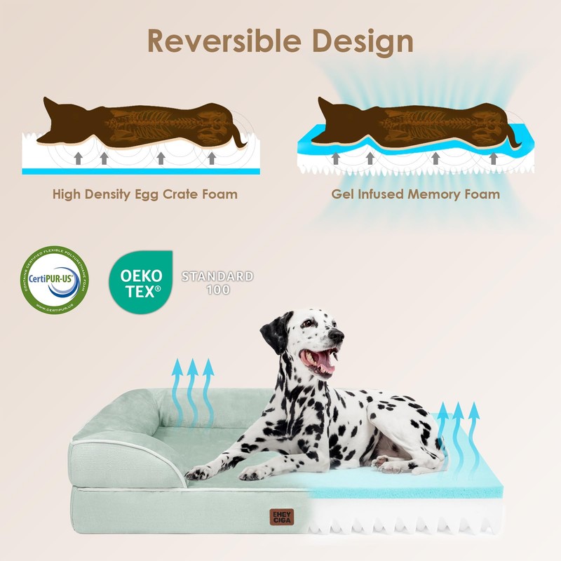 EHEYCIGA Orthopedic Dog Bed for Small Dogs, Waterproof Memory Foam