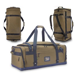 Large Duffle Bag for Travel - Men & Women, Foldable Gym Duffle Backpack, Heavy Duty Tactical Military Canvas Duffel Bags, Extra Big Carry On with Shoe Pockets, Waterproof (80L/103L)