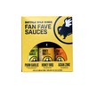 Fan Fave Sauces; Parm Garlic, Honey BBQ, Asian Zing (3)