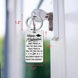 FALOGI Graduation Gifts, Happy Graduation 2025 Keyring, So Proud of You Graduation Gifts for Son Daughter