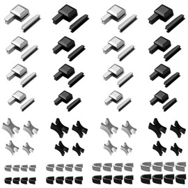 funvce Zipper Repair Kit, 80 Pieces Replacement Zinc Alloy Zipper Sliders Kit, 358 Top Bottom Zipper End Pieces for Clothes, Suitcases, Bags, Jackets, Jeans, Silver, SC