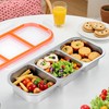 3 Pack Stainless Steel Snack Containers - Reusable 3 Compartment