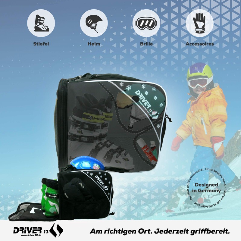 Driver13 Children's Ski Boot Bag, Designed in Germany and Proven