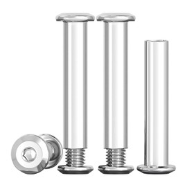 Drenky M6 X 35mm Connection Screws M6 Belt Buckle Binding Bolts 304 Stainless Steel Screw Post Rustproof Furniture Bolts Sleeve Nuts for Bed, Door, Table, Chair, Worktop, Cabinet, 10 Sets