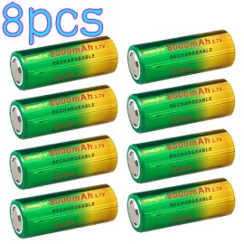 Skywolfeye 8pcs Skywolfeye 26650 Battery 3.7V Rechargeable Batteries Cell