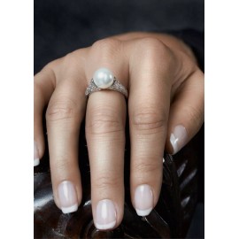 The Collegiate Standard Ethreal Pearl Ring / Sorority Jewelry / Pearl Rings/ Engagement Rings |*NEW!