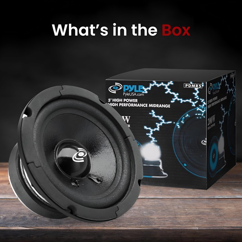 Pyle 5 Inch Woofer Driver-Upgraded 200 Watt Peak High Performance