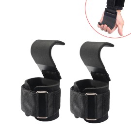 Unbranded Weight Lifting Power Training Dip Hook Bar Gym Straps Wrist Support 1 Pair