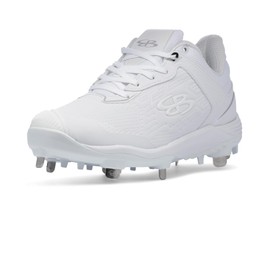 Boombah Viper Pro Women's Metal Cleat - Pitching Toe White/White - Size 11