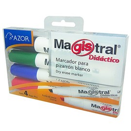 Magistra- Marcador p/pizarron grso c/4col did magistra