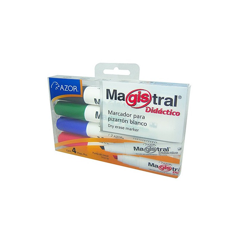 Magistra- Marcador p/pizarron grso c/4col did magistra