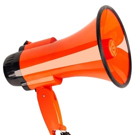 Asdays Megaphone Loudspeaker with Siren Hand Megaphone Orange (Orange)