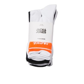 JACK & JONES Men's Jacjerry Tennis Socks 7 Pack Sn, White/Pack: White, Black, Black, White, White, One Size
