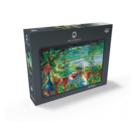 MyPuzzle Near The Lake 1879-1890 by Pierre-Auguste Renoir - Premium 500 Piece Jigsaw Puzzle for Adults