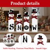QhgPnt Christmas Decorations, Set of 4 Snowman Tabletop Decor, Traditional