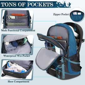 RAINSMORE 40L Hiking Backpacks Hiking Daypack for Men Women