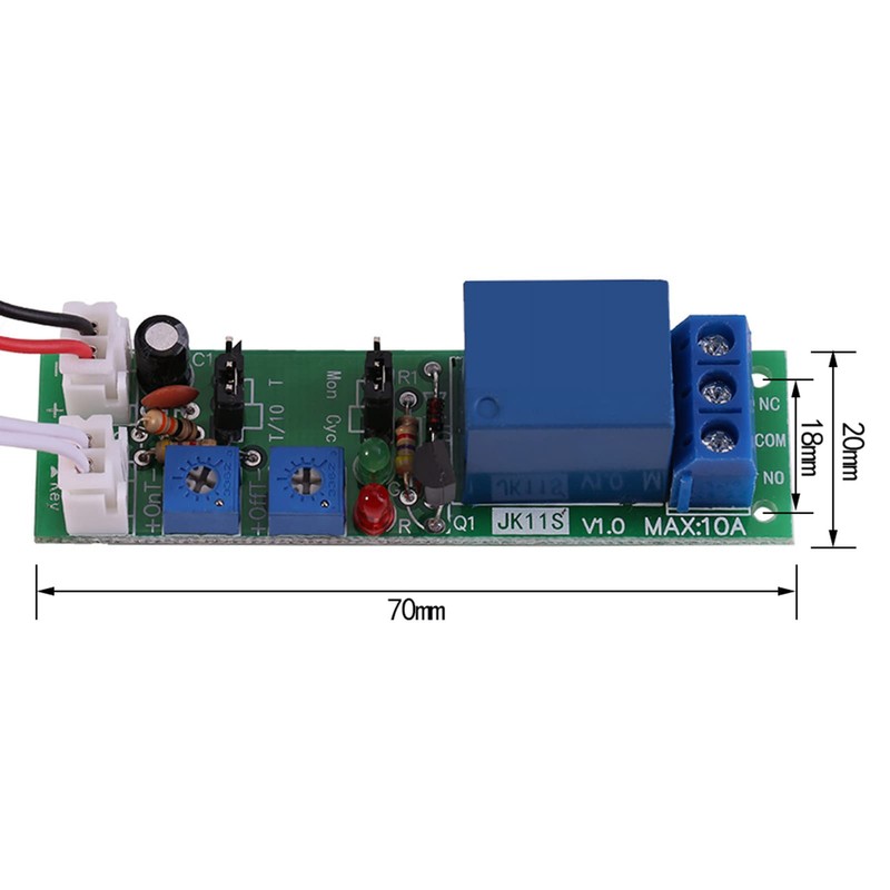 FTVOGUE Relay Module Switch Timer On/Off Switch DC 5V 12V