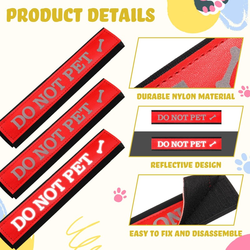 Tallew 2 Pcs Reflective Dog Leash Sleeve Do Not Pet