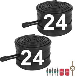 57/62-507 Schwalbe with 32 mm Schrader Valve, 24 x 2.125/2.40 Robust Bicycle Inner Tube for Cruiser, Road and Mountain Bike, 24 x 2.125/2.20/2.25/2.30/2.35/2.40 Bicycle Inner Tube, Pack of 2