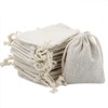 SZCXDKJ 3.2x4 Inch Double Drawstring Cotton Cloth Bag for Small