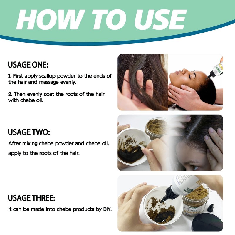 WOZUTUNT Organic African Chebe Powder for Enhanced Hair Growth, Strength