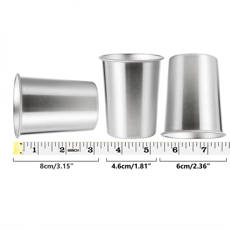 YOLCAR 4Pack 6oz Small Stainless Steel Cups, BPA Free Healthy