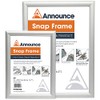 Announce A4 Snap Frame (25mm anodised Aluminium Frame, Wall fixings