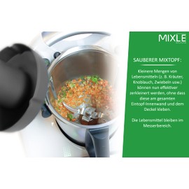 Mixle Mixing Room Divider, Mixing Pot Reduction Compatible with Thermomix TM6, TM5, More Effective Chopping of Food