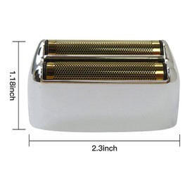 Zafina-UP 2-Pack Replacement Shaving Heads Blades and Foil Compatible for BaBylissPRO FXFS2G/FXFS2 Single-Stick Shaver - Silver