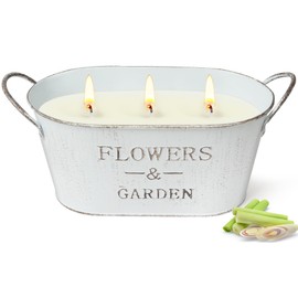 Citronella Candles Outdoor, 30oz Large Citronella Candles for Patio Yard Home, 3-Wick Natural Soy Wax Lemongrass Scented Candle, 150 Hours Long Lasting Burning Candle for Garden Balcony Camping